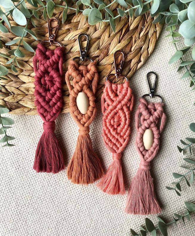 Porte-clés en macramé