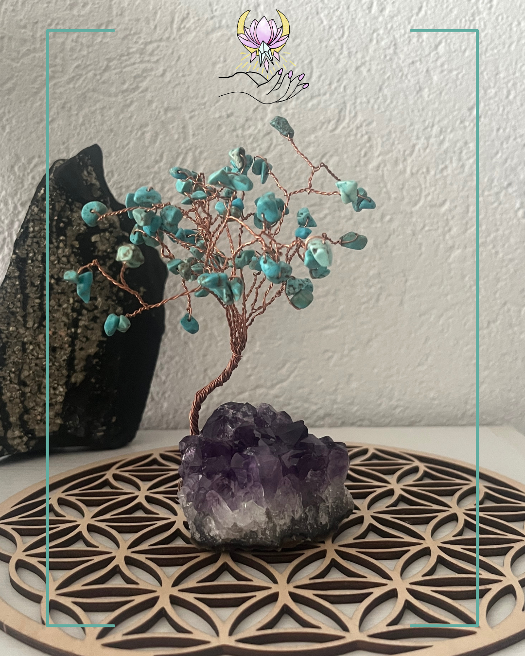 Création d'un arbre de vie en pierres semi-précieuses