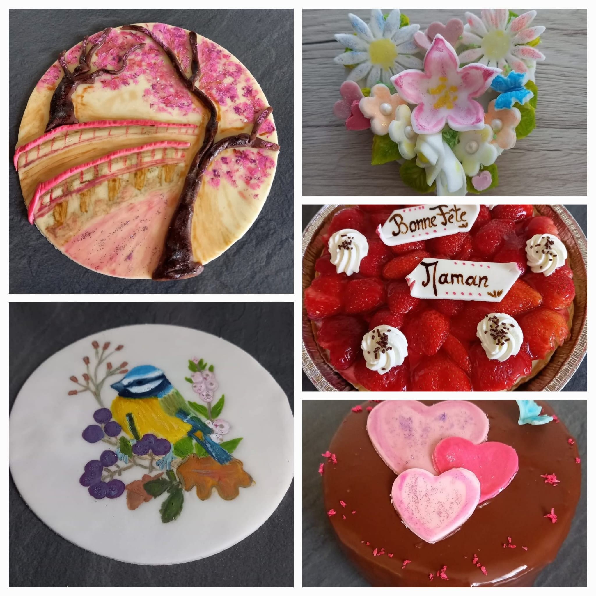 Décor en pâte à sucre - spécial Fête des mères