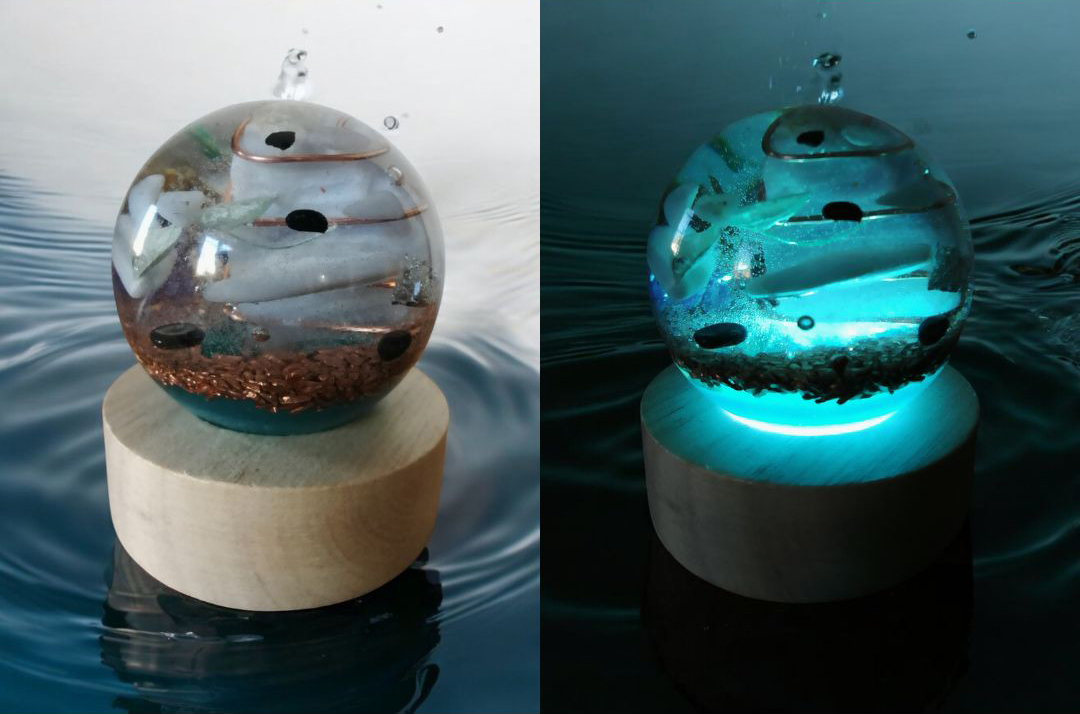 Lampe en orgonite