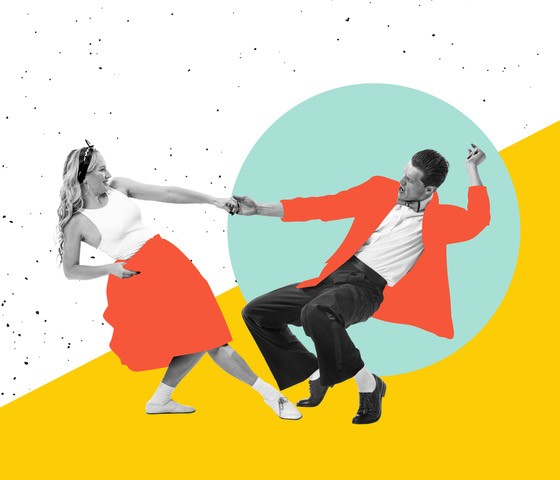 Danse trio de rock, valse et tango